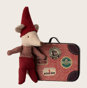 Maileg Christmas Mouse Pixy in Suitcase