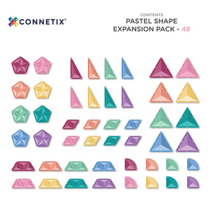 Connetix 48 Piece Pastel Shape Expansion Pack