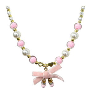 Pink Poppy Ballerina Necklace & Bracelet Set