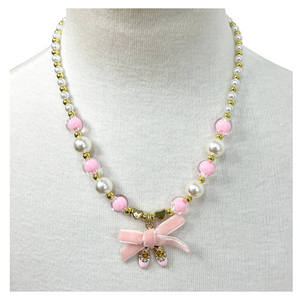 Pink Poppy Ballerina Necklace & Bracelet Set