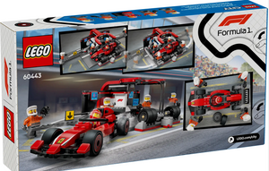 Lego City F1 Pit Stop & Pit Crew with Ferrari Car 60443