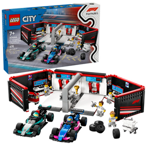 Lego City F1 Garage & Mercedes AMG & Alpine Cars 60444