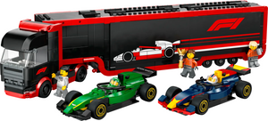 Lego City F1 Truck with RB20 & AMR24 F1 Cars 60445