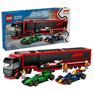 Lego City F1 Truck with RB20 & AMR24 F1 Cars 60445