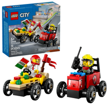 Load image into Gallery viewer, Lego City Pizza vs Fire Truck Race Car Pack 60458
