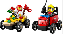 Load image into Gallery viewer, Lego City Pizza vs Fire Truck Race Car Pack 60458
