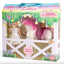 Load image into Gallery viewer, Lottie Unicorn Dress Up Doll &amp; Set
