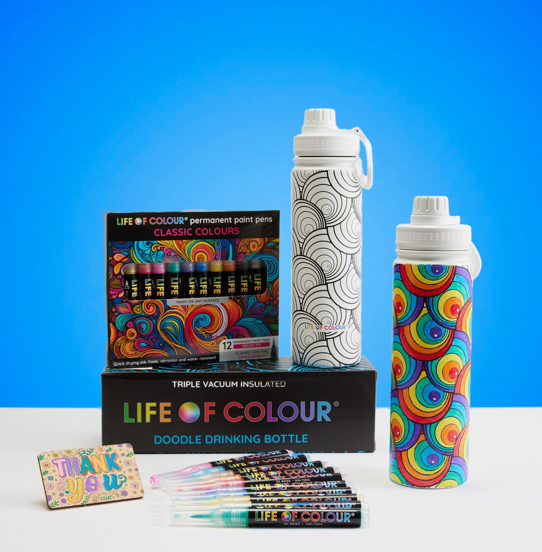 Life of Colour Doodle Water Bottle Kit