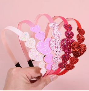 Glitter Heart Headband