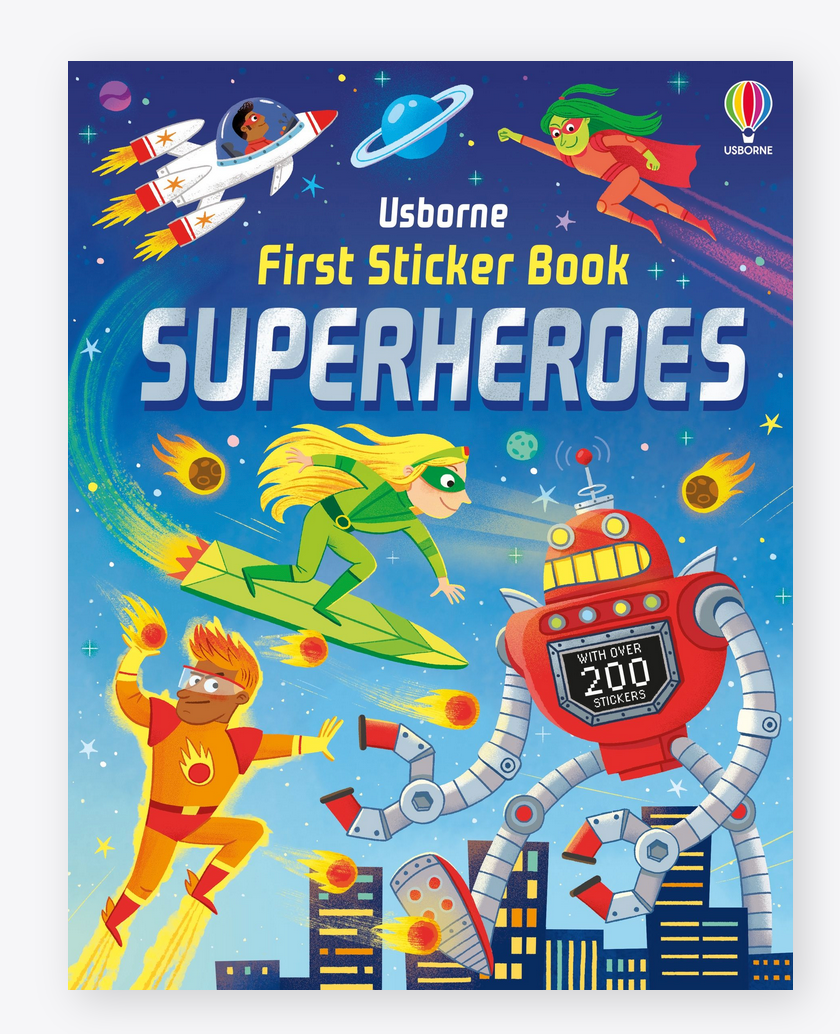 Usborne First Sticker Book Superheroes