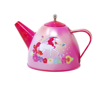 Load image into Gallery viewer, Pink Poppy Unicorn Butterfly 14 Piece Tin Tea Set
