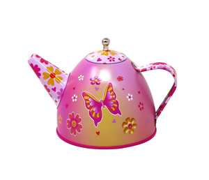 Pink Poppy Vibrant Vacation 7 Piece Tin Tea Set