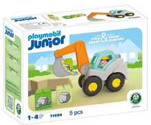Load image into Gallery viewer, Playmobil Junior Shovel Excavator 71684
