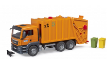 Load image into Gallery viewer, Bruder Commercial MAN TGS Garbage Truck Rear Loading &amp; Compacting- Orange

