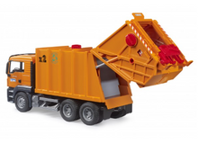 Load image into Gallery viewer, Bruder Commercial MAN TGS Garbage Truck Rear Loading &amp; Compacting- Orange
