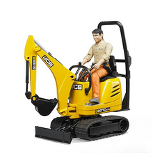 Load image into Gallery viewer, Bruder Construction JCB Micro Excavator 8010 CTS &amp; Construction Worker
