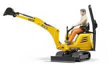 Load image into Gallery viewer, Bruder Construction JCB Micro Excavator 8010 CTS &amp; Construction Worker
