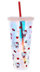 Hello Kitty Pretty in Pink Water Beaker and Straw