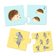 Load image into Gallery viewer, Djeco Duo Puzzle Baby Animals 12 Matching Pairs
