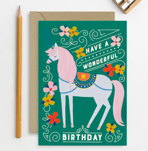 Circus Horse Birthday Card