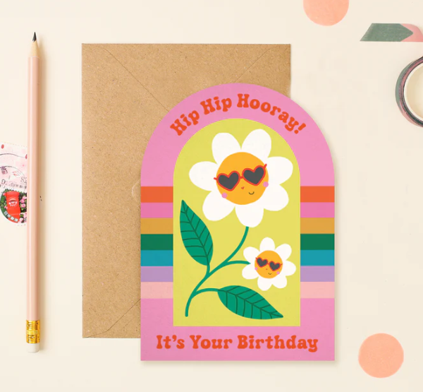 Flower Power Birthday Card