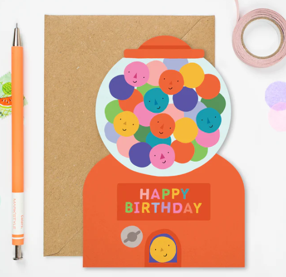 Gumball Machine Birthday Card