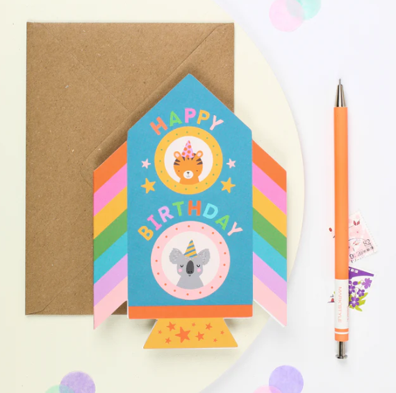 Party Rocket Birthday Card