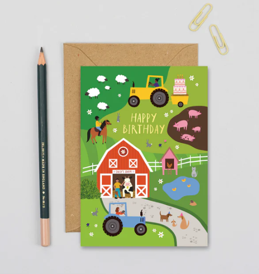 Farmyard Birthday Card