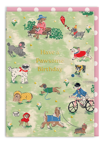 Pawsome Birthday Card - Kath Kidston