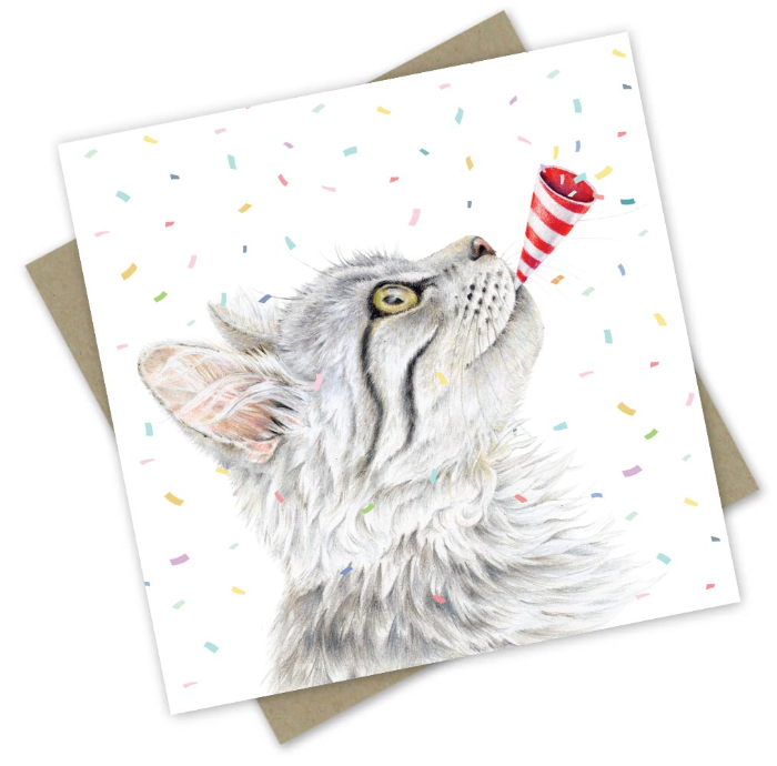 Neo the Silver Tabby Card
