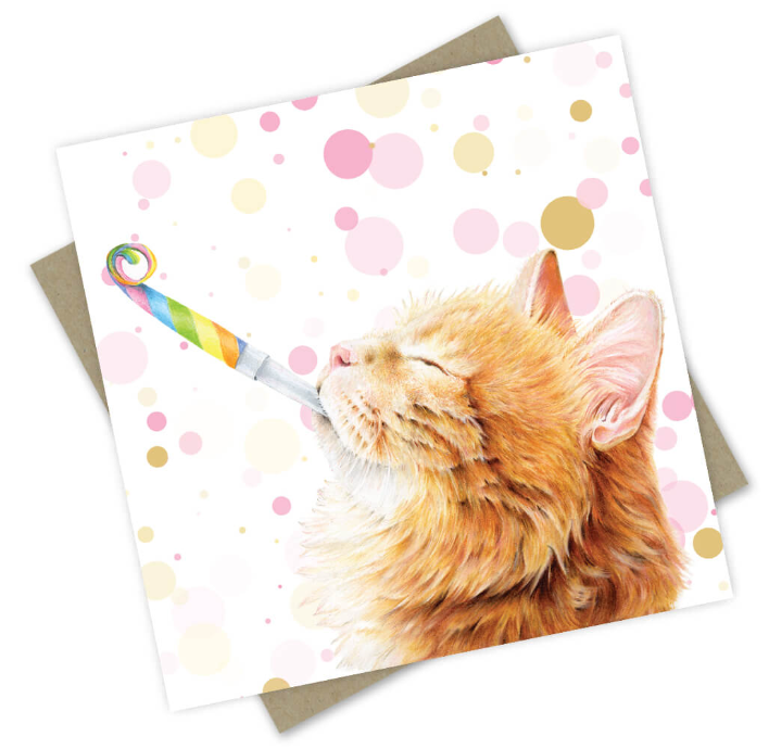 Winnie the Ginger Cat Card