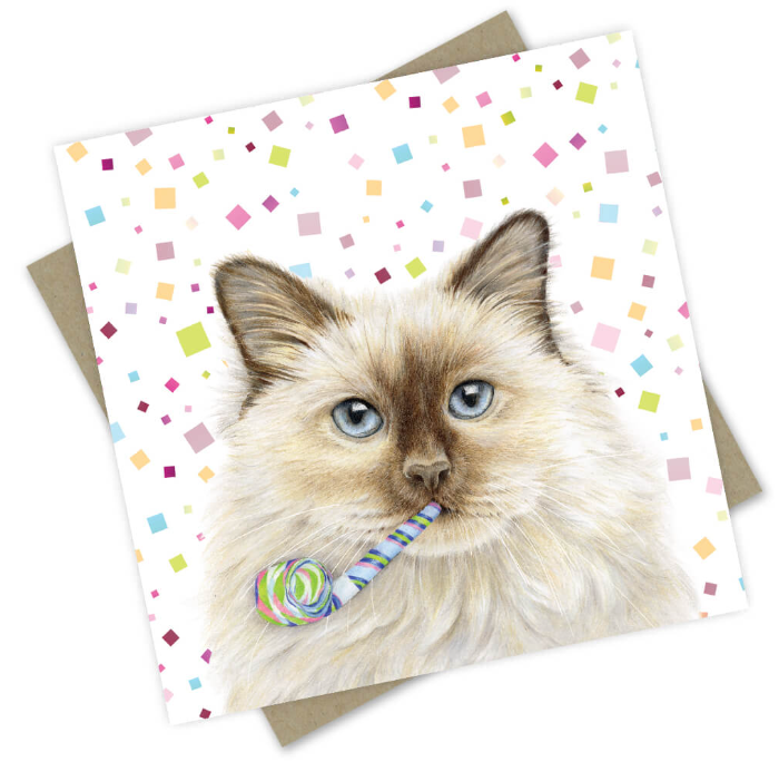 Luna the Birman Cat Card