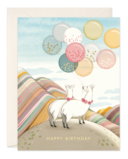 Llama Greeting Birthday Card