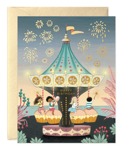 Carousel Birthday Card