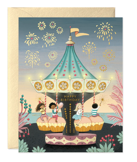 Carousel Birthday Card