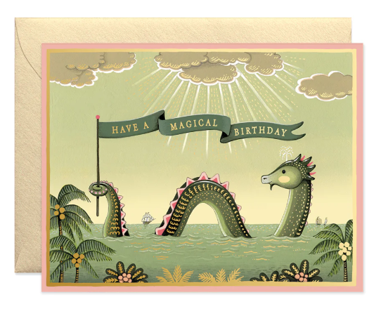 Sea Monster Birthday Card