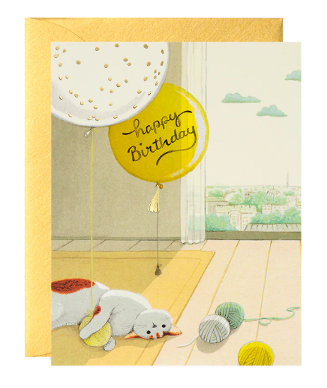 Cats & Yarn Birthday Card