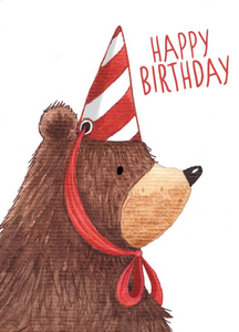 Party Bear Birthday Card - Tania McCartney