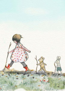Walking with Bear and Bunny by Michelle Pleasance