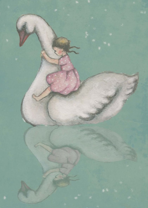 Girl and Swan by Michelle Pleasance