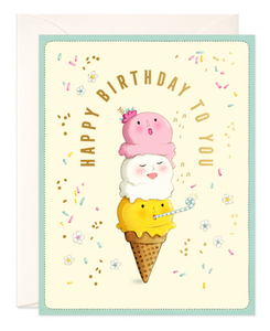 Singing Ice Cream Birthday Card