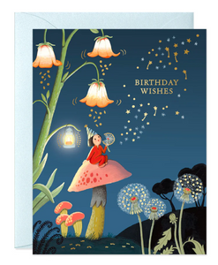 Dandelion Night Birthday Card