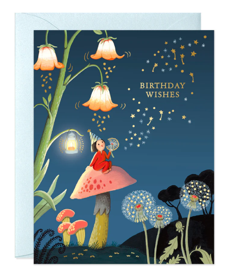 Dandelion Night Birthday Card