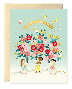 Kids Bouquet Birthday Card
