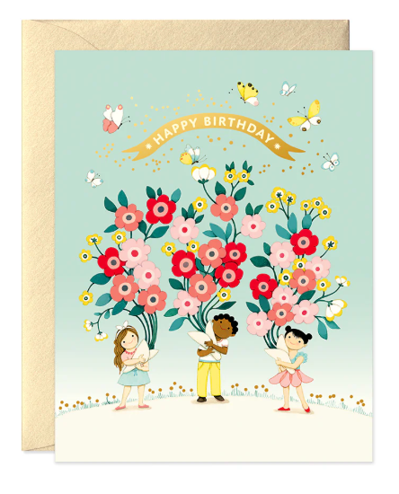 Kids Bouquet Birthday Card