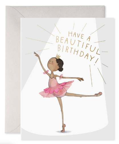 Ballerina Birthday Card