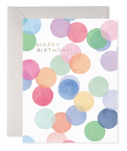 Load image into Gallery viewer, Falling Confetti Happy Birthday Card
