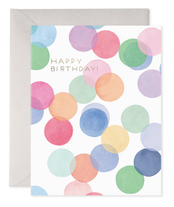 Falling Confetti Happy Birthday Card