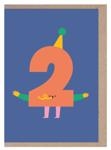 Cute Character Number Two Card