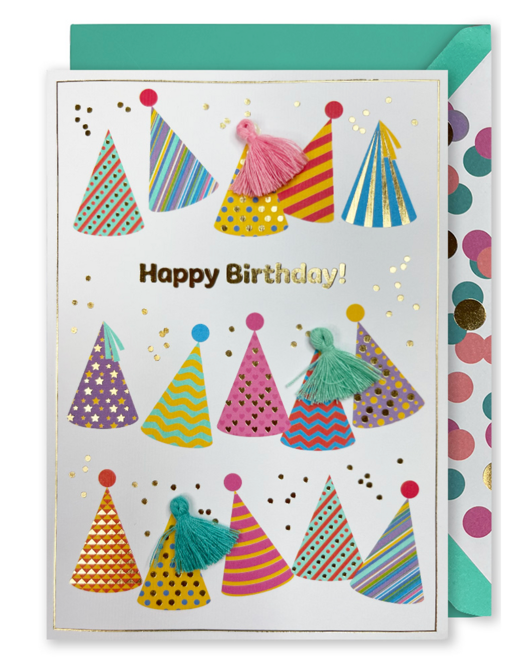 Party Hats Happy Birthday Card